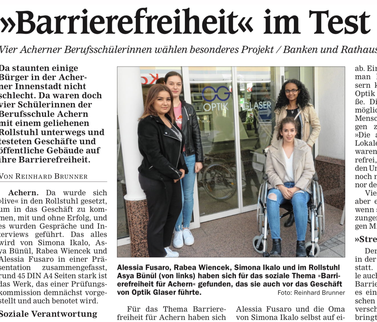 1BK2W2 ’19: „Barrierefreiheit“ im Test